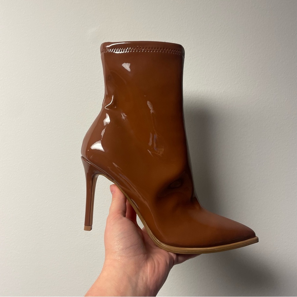 Steve Madden Brown Heeled Booties